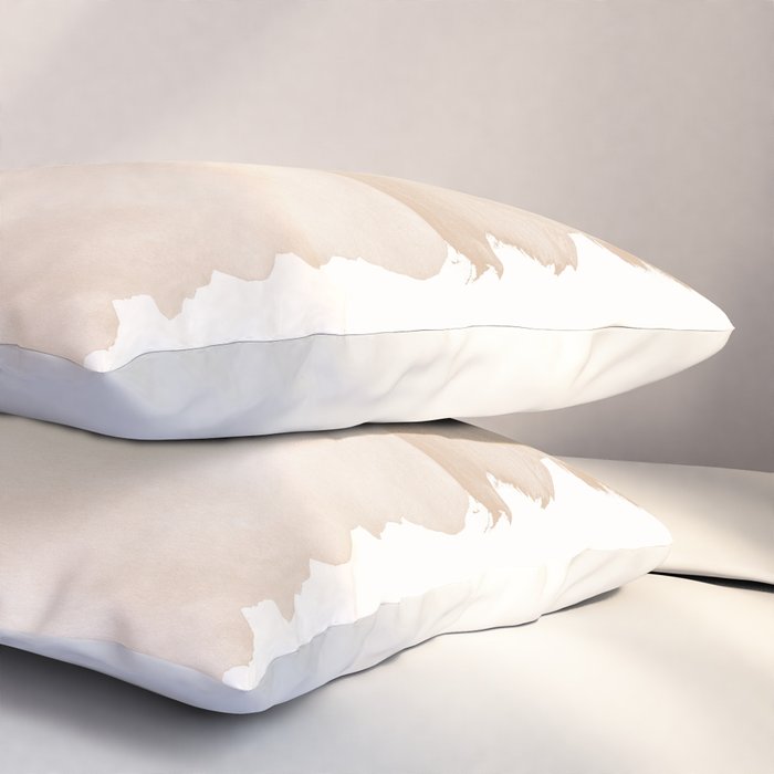 Warm Beige Abstract Minimalism #1 #minimal #ink #decor #art #society6 Pillow Sham Gallery Image 3