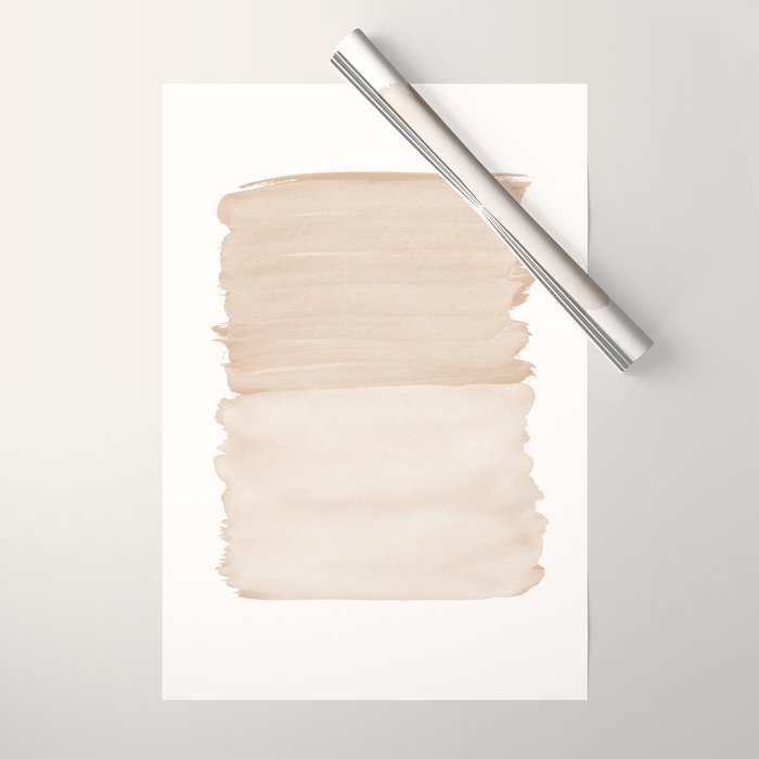 Warm Beige Abstract Minimalism #1 #minimal #ink #decor #art #society6 Wrapping Paper Gallery Image 1