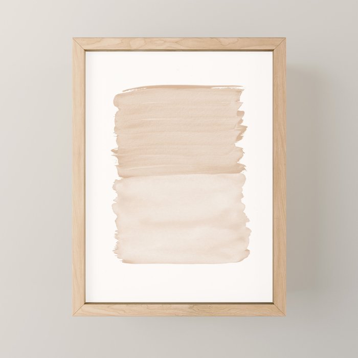 Warm Beige Abstract Minimalism #1 #minimal #ink #decor #art #society6 Mini Art Print Gallery Image 1