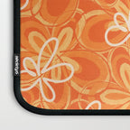 Alice Flowers - Retro Floral Pattern in Orange Tangerine Laptop Sleeve Gallery Image 3