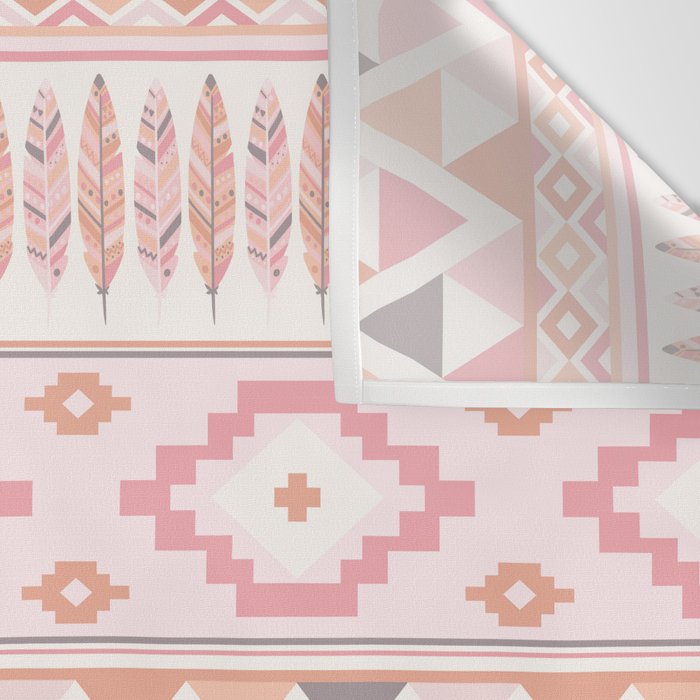 Pink Boho Tribal Aztec Wall Tapestry Gallery Image 3