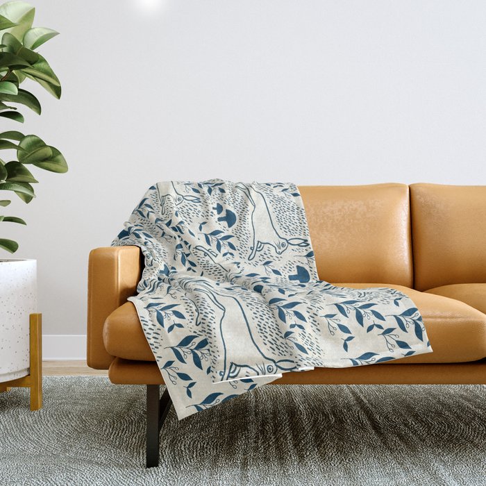 Moonshine Bunny Throw Blanket Gallery Image 1