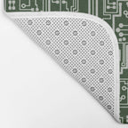Circuit Board // Green & Silver Bath Mat Gallery Image 2