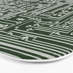 Circuit Board // Green & Silver Bath Mat Gallery Image 3