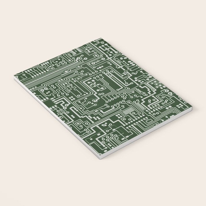 Circuit Board // Green & Silver Notebook Gallery Image 3