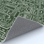 Circuit Board // Green & Silver Rug Gallery Image 4