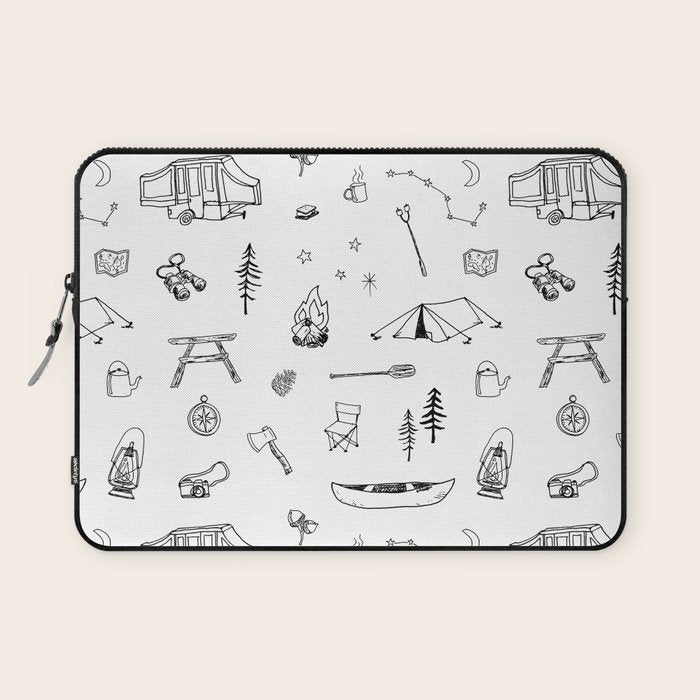 Simple Camping Laptop Sleeve Gallery Image 1