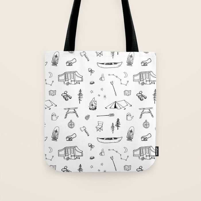 Simple Camping Tote Bag Gallery Image 1