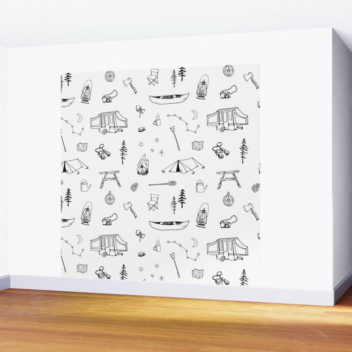 Simple Camping Wall Mural Gallery Image 2