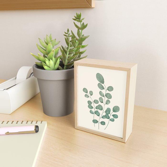 Watercolor Eucalyptus Mini Art Print Gallery Image 2