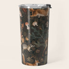Fall Forest Impression With Wild Animals Moody Brown Travel Mug Gallery Image 2