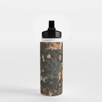 Fall Forest Impression With Wild Animals Moody Brown Water Bottle Gallery Image 2