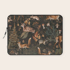 Fall Forest Impression With Wild Animals Moody Brown Laptop Sleeve Gallery Image 1