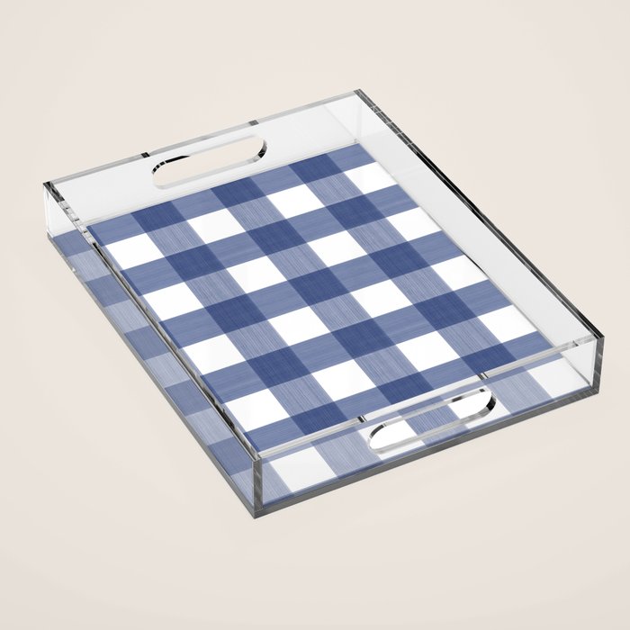 Blue Buffalo Check Acrylic Tray Gallery Image 1