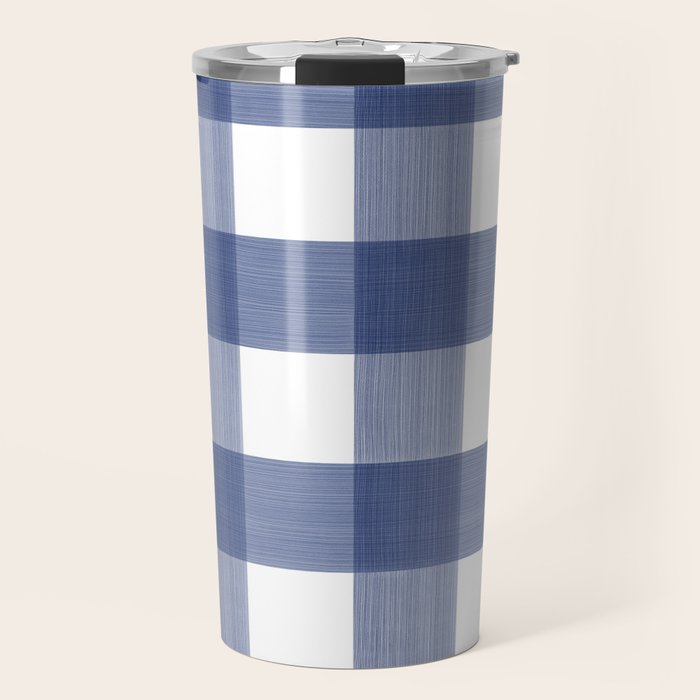 Blue Buffalo Check Travel Mug Gallery Image 1