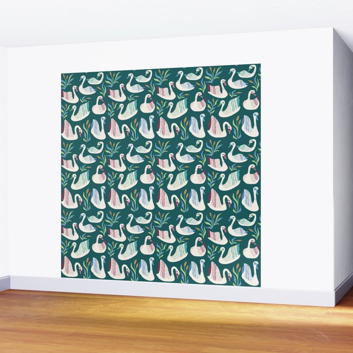 Swans Pond Wall Mural Gallery Image 2