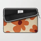 Terracotta Cream Flowers Minimalist Artwork Laptop Sleeve Gallery Image 2