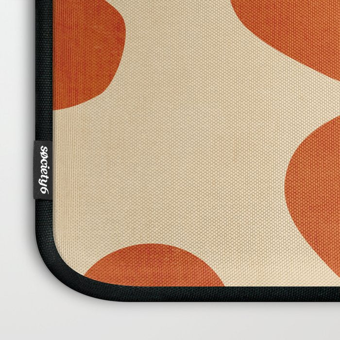 Terracotta Cream Flowers Minimalist Artwork Laptop Sleeve Gallery Image 3