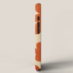 Terracotta Cream Flowers Minimalist Artwork iPhone Case Gallery Image 2