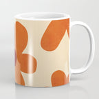 Terracotta Cream Flowers Minimalist Artwork Coffee Mug Gallery Image 1