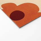 Terracotta Cream Flowers Minimalist Artwork Welcome Mat Gallery Image 2