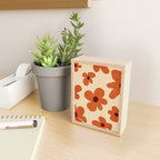 Terracotta Cream Flowers Minimalist Artwork Mini Art Print Gallery Image 2