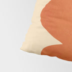 Terracotta Cream Flowers Minimalist Artwork Pillow Sham Gallery Image 4