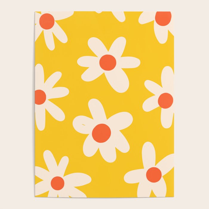 Happy Golden Daisies | Yellow Daisies | Summer Flowers Poster Gallery Image 1
