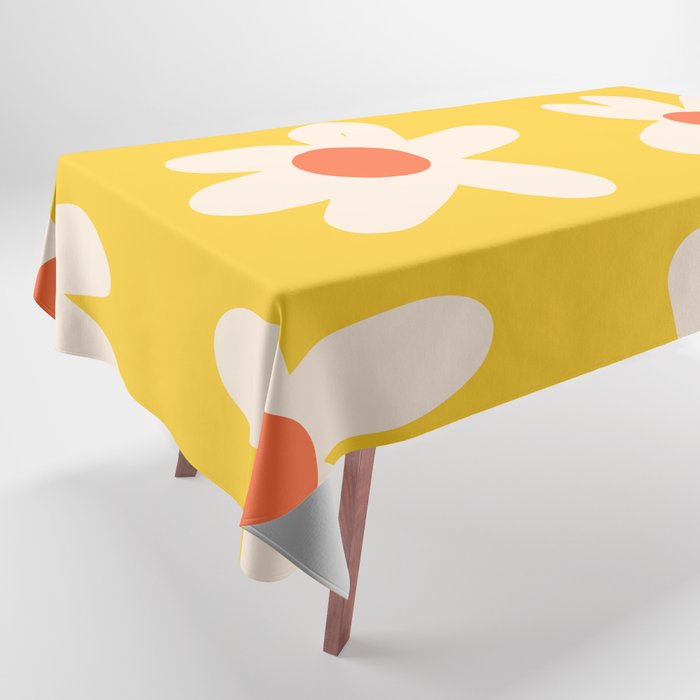 Happy Golden Daisies | Yellow Daisies | Summer Flowers Tablecloth Gallery Image 1