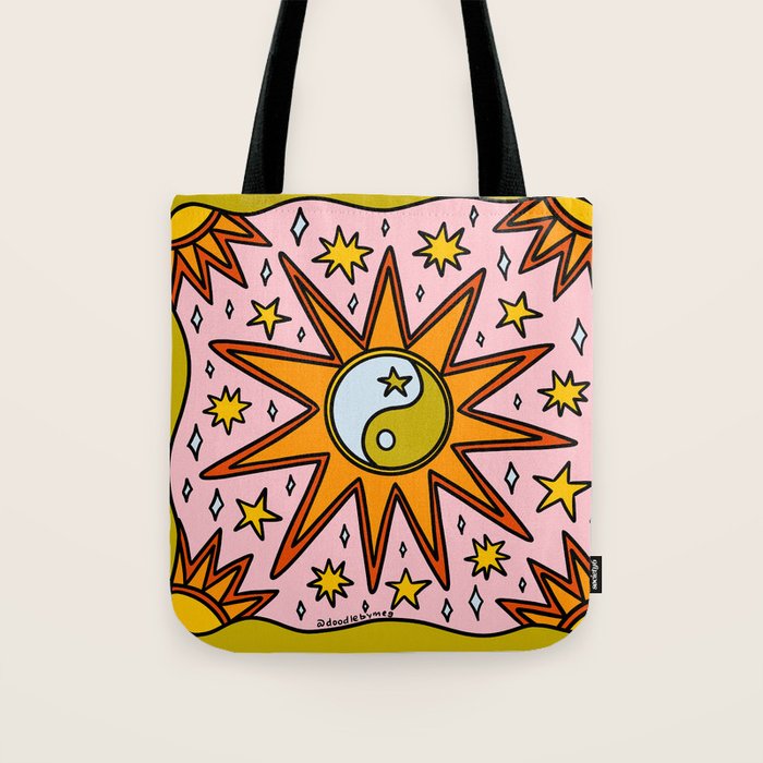 Yin Yang Sun Tote Bag Gallery Image 1