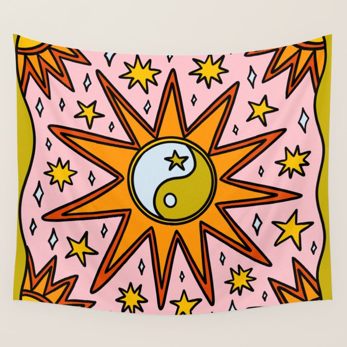 Yin Yang Sun Wall Tapestry Gallery Image 4