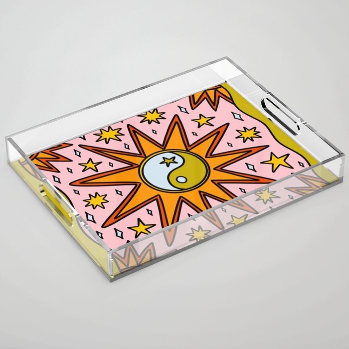 Yin Yang Sun Acrylic Tray Gallery Image 1