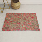Zarafshan Suzani Uzbekistan Embroidery Print Rug Gallery Image 1