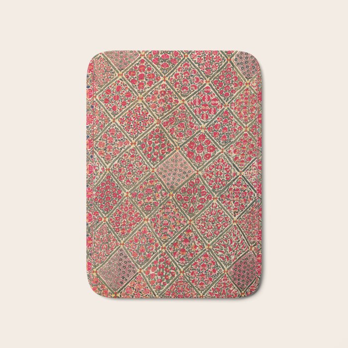 Zarafshan Suzani Uzbekistan Embroidery Print Bath Mat Gallery Image 1