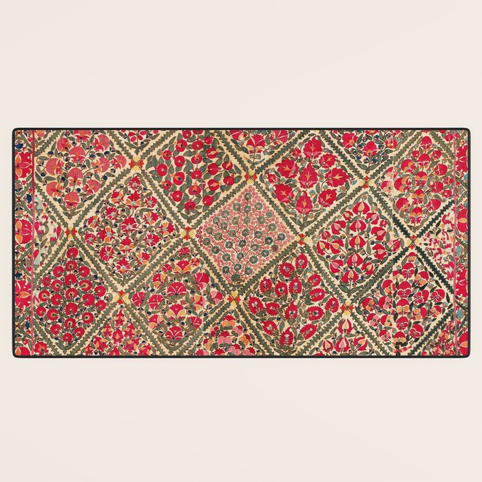 Zarafshan Suzani Uzbekistan Embroidery Print Desk Mat Gallery Image 3