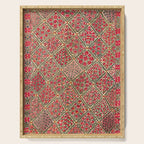Zarafshan Suzani Uzbekistan Embroidery Print Serving Tray Gallery Image 1