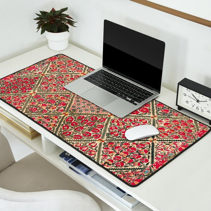 Zarafshan Suzani Uzbekistan Embroidery Print Desk Mat Gallery Image 2