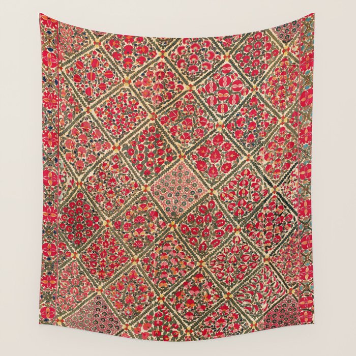 Zarafshan Suzani Uzbekistan Embroidery Print Wall Tapestry Gallery Image 1