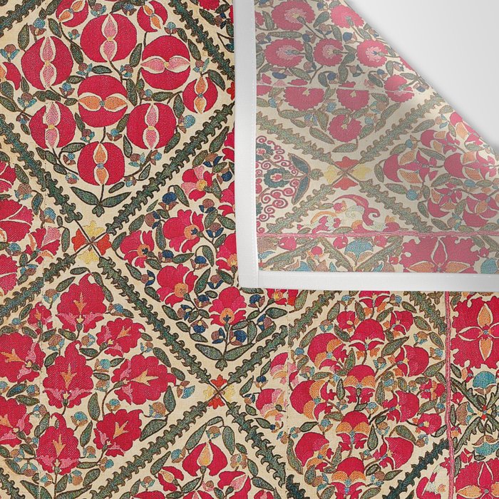 Zarafshan Suzani Uzbekistan Embroidery Print Wall Tapestry Gallery Image 3