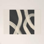 Black and White Abstract Line Art 1 Welcome Mat Gallery Image 1