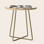 Black and White Abstract Line Art 1 Side Table Gallery Image 1