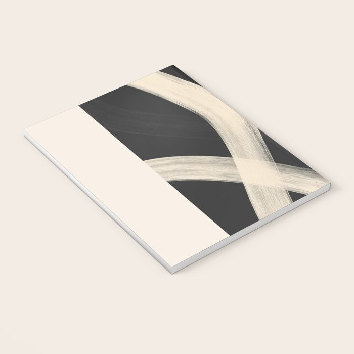 Black and White Abstract Line Art 1 Notebook Gallery Image 3