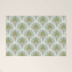 Vintage summer palm tree art pattern Welcome Mat Gallery Image 1