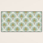 Vintage summer palm tree art pattern Desk Mat Gallery Image 3