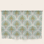 Vintage summer palm tree art pattern Wall Hanging Gallery Image 1