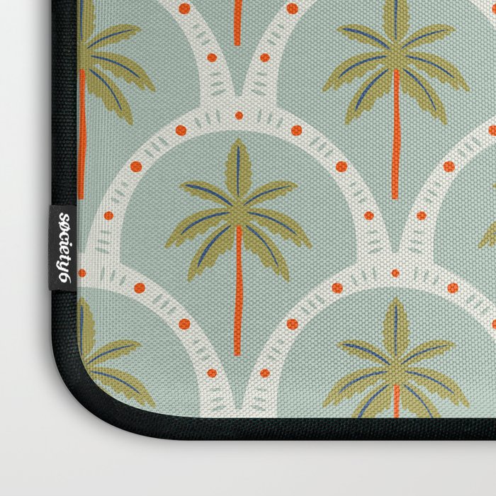 Vintage summer palm tree art pattern Laptop Sleeve Gallery Image 3