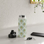 Vintage summer palm tree art pattern Water Bottle Gallery Image 4