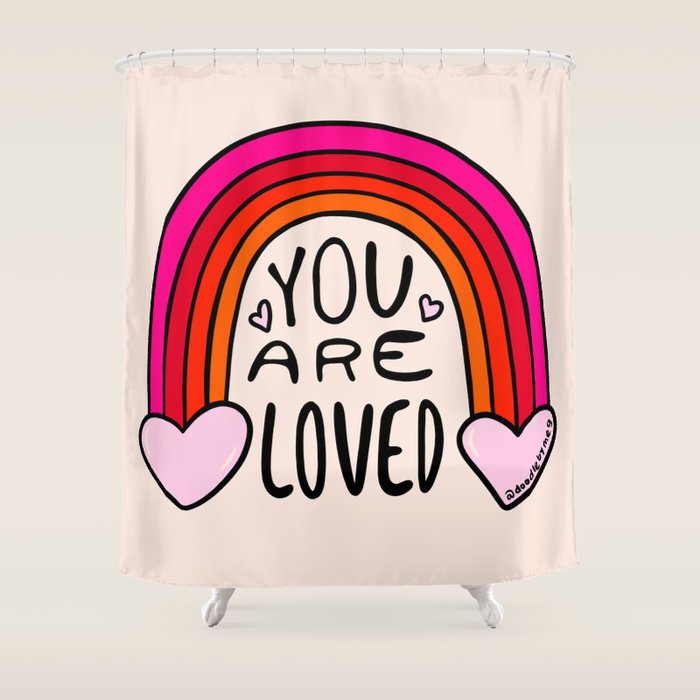 You Are Loved Shower Curtain Gallery Image 1