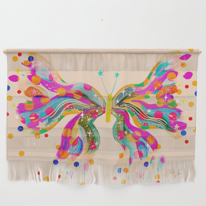 EttaVee Confetti Butterly Beige Wall Hanging Gallery Image 1