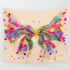 EttaVee Confetti Butterly Beige Wall Tapestry Gallery Image 4